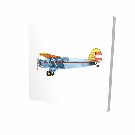 FONDO 12 x 12 in. Small Blue Plane-Print on Canvas FO3339455